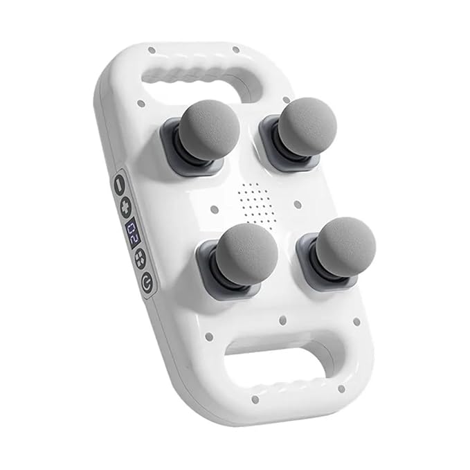 4-Head Massage Gun Deep Tissue Pro - Electric Massager Machine Pain Relief 20 & 6 Massage Modes, Timing Full Body Massager for Pain Relief, Back, Legs, Neck, Multicolour