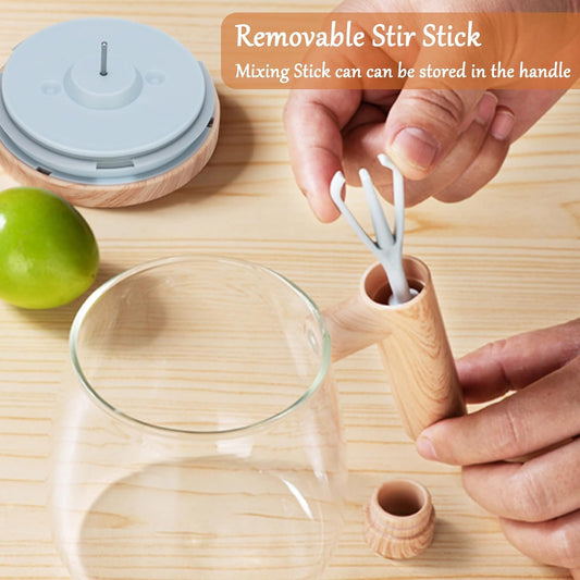 Self Stirring coffee Mug, Glass Electric High Speed Mixing Cup, Automatic Mixing Mug Rotating, 400ml Battery Powered Stirring Cup to Stir Coffee/Milk/Protein Powder at Desk