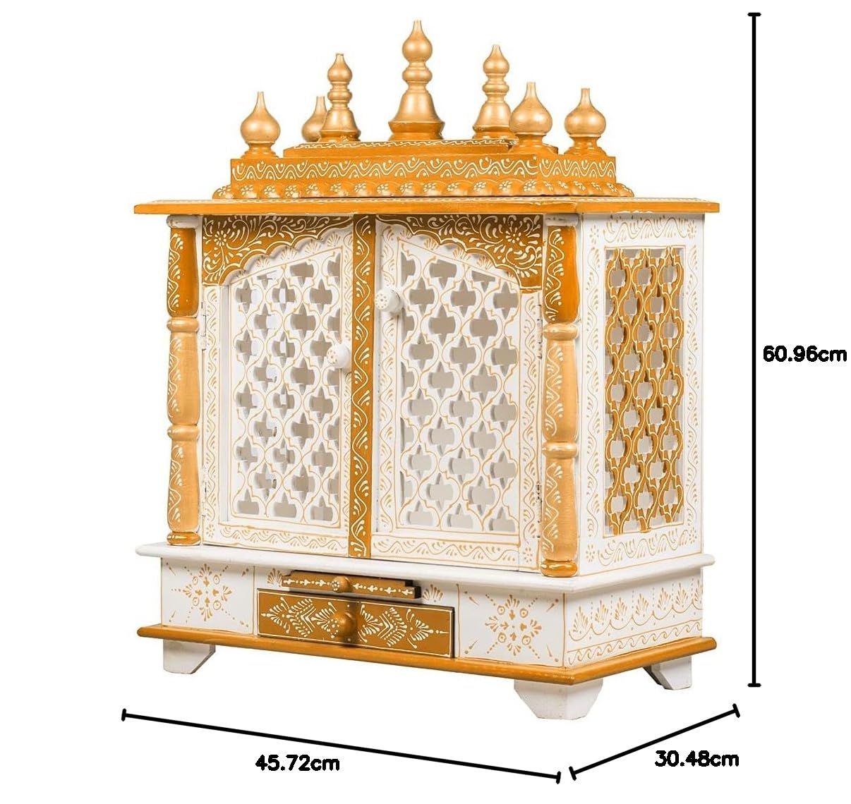 Royal Touch Pooja Mandir with Door 18x12x24 inch